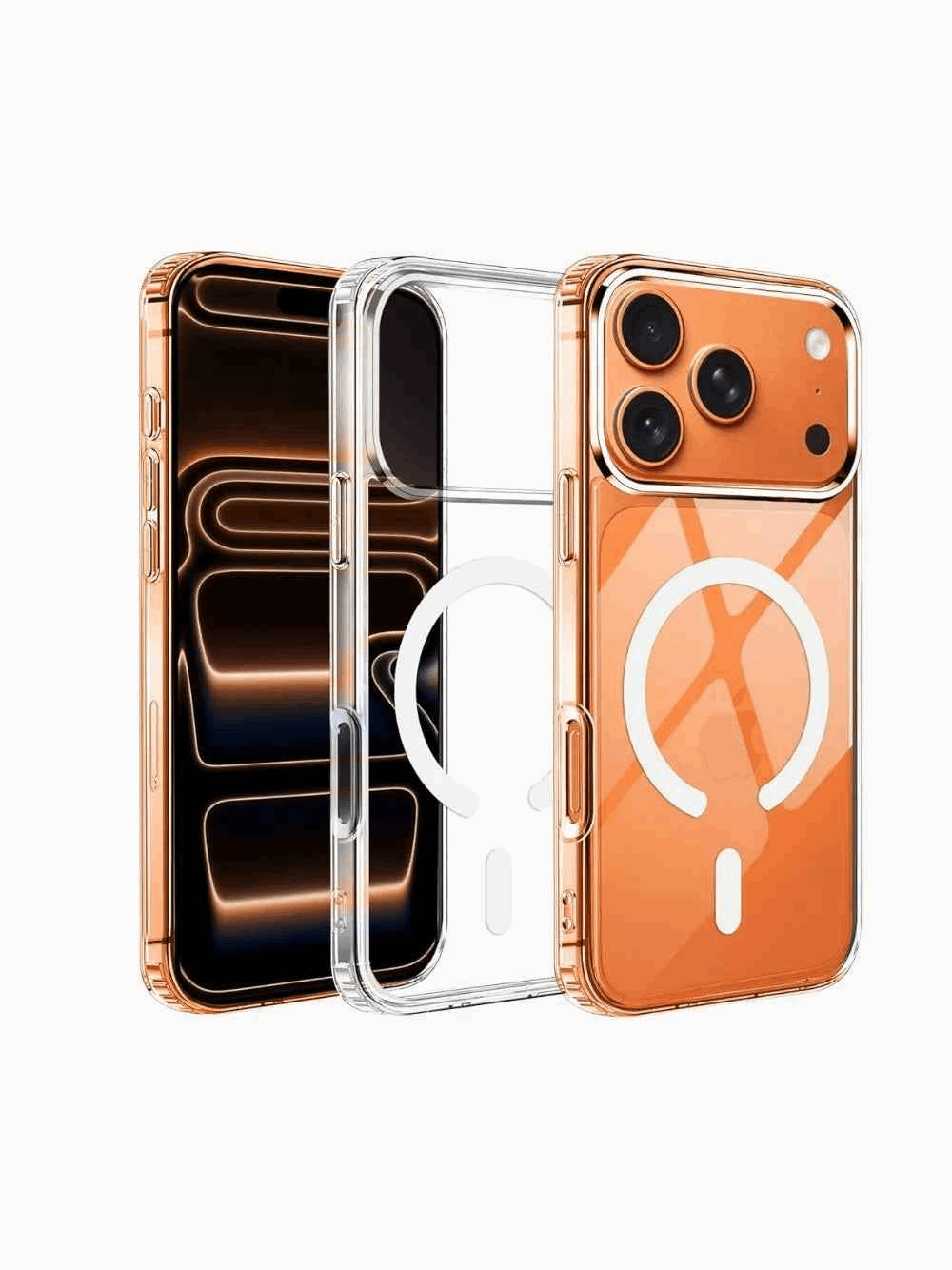 Anti Yellow Magsafe Magnetic Wireless Charging Case Clear Transparent Shockproof Back Cover Phone case